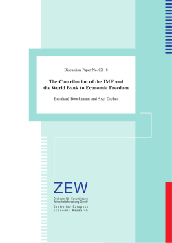 The Contribution of the IMF and the World Bank to Economic Freedom