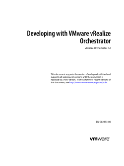 Developing with VMware vRealize Orchestrator