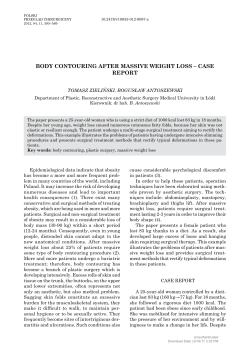 BODY CONTOURING AFTER MASSIVE WEIGHT LOSS