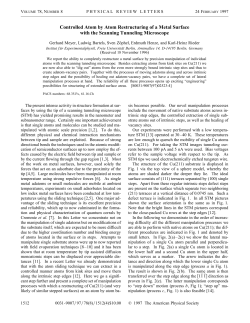 Controlled Atom by Atom Restructuring of a Metal Surface with the