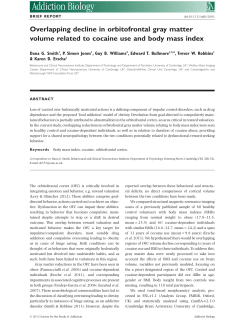 Overlapping decline in orbitofrontal gray matter volume related to