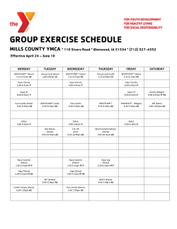 GROUP EXERCISE SCHEDULE