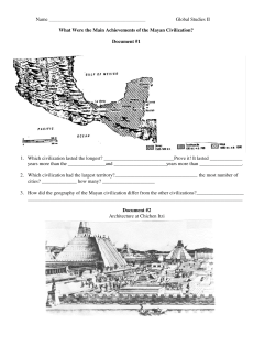 Global Studies II What Were the Main Achievements of the Mayan