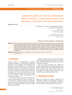 Lead and cadmium atomic absorption determination in solid