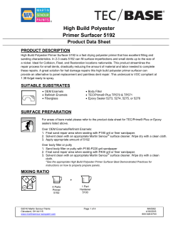 High Build Polyester Primer Surfacer 5192