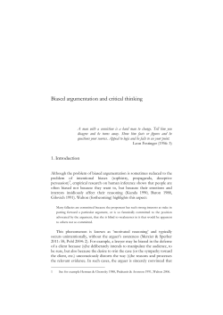 Biased argumentation and critical thinking