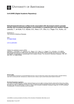 Dehydroepiandrosterone sulfate levels associated with decreased
