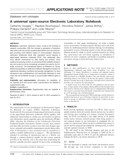 A universal open-source Electronic Laboratory Notebook