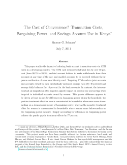 The Cost of Convenience? Transaction Costs, Bargaining Power