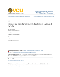 Hexagonal-based pyramid void defects in GaN and InGaN