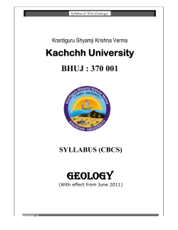 geology - Kachchh University
