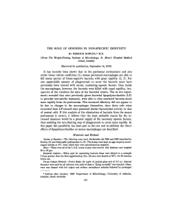 THE ROLE OF OPSONINS IN NON