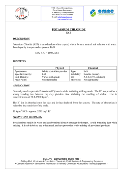 KCl POTASSIUM CHLORIDE