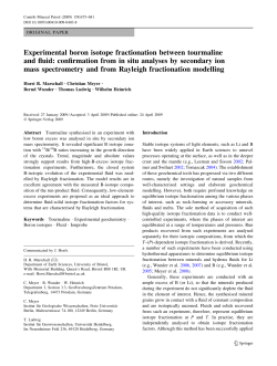 Experimental boron isotope fractionation between tourmaline and