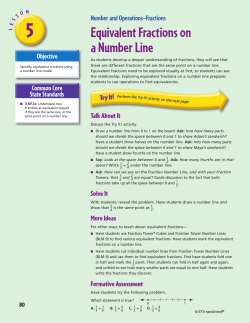 Number and Operations&mdash;Fractions