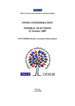 SWISS CONFEDERATION FEDERAL ELECTIONS 21