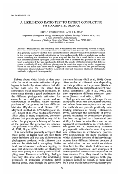 a likelihood ratio test to detect conflicting phylogenetic signal