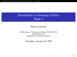 Introduction to American Politics Week 3