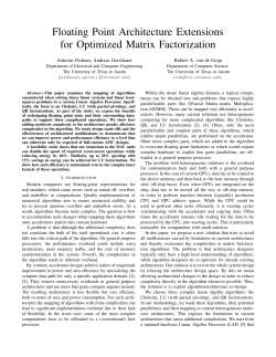Floating Point Architecture Extensions for Optimized Matrix
