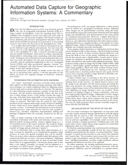 Automated Data Capture for Geographic Information Systems