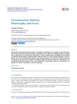 Circumcision: History, Philosophy and Facts