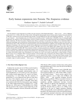 Early human expansions into Eurasia: The Atapuerca evidence