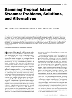 Damming Tropical Island Streams: Problems