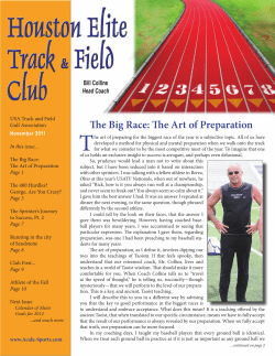 The Big Race: The Art of Preparation