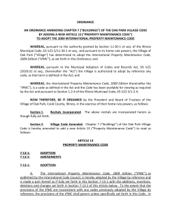 ORD 15-181 - ORDINANCE-IPMC-2009-with