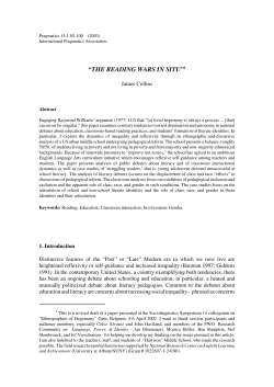 THE READING WARS IN SITU