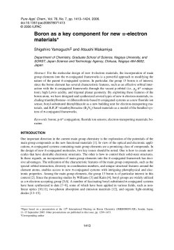 Boron as a key component for new -electron materials