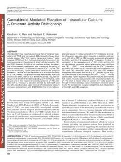 Cannabinoid-Mediated Elevation of Intracellular Calcium: A