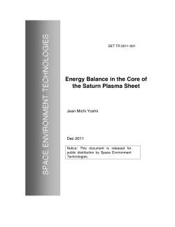 SET_TR2011_001 - Space Environment Technologies