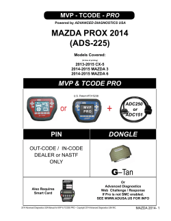 or G&ndash;Tan MAZDA PROX 2014 (ADS-225)