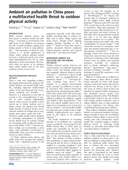 Ambient air pollution in China poses a multifaceted health threat to