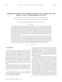 Modeling the Evolution of the Atmospheric Boundary Layer Coupled