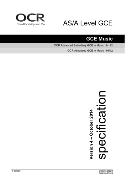 Specification - AS/A Level Music