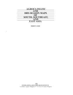 Agroclimatic and dry-season maps of south, southeast, and east