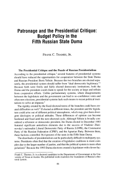 Fifth Russian State Duma - The George Washington University