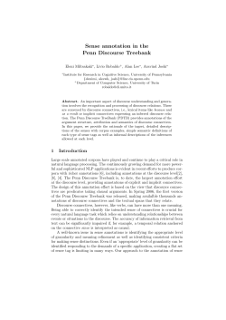 Sense annotation in the Penn Discourse Treebank