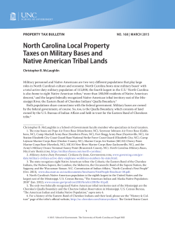 North Carolina Local Property Taxes on Military Bases and Native