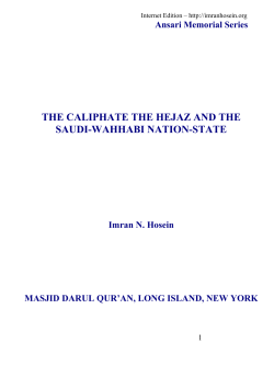 The Caliphate The Hejaz And The Saudi
