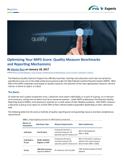 Optimizing Your MIPS Score: Quality Measure Benchmarks