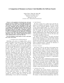 A Comparison of Stemmers on Source Code Identifiers for Software