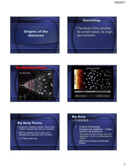 Origins of the Universe