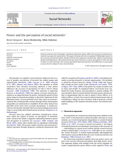 Power and the perception of social networks