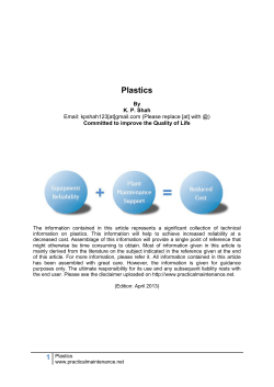 Plastics - Practical Maintenance