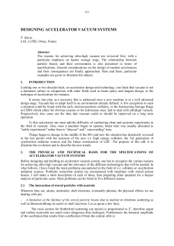 DESIGNING ACCELERATOR VACUUM SYSTEMS