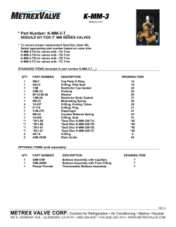 K-MM-3 - Metrex Valve