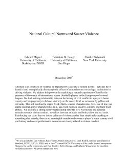 National Cultural Norms and Soccer Violence